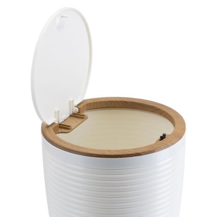 Koupelnový set CAROL 5 ks bílá/hnědá