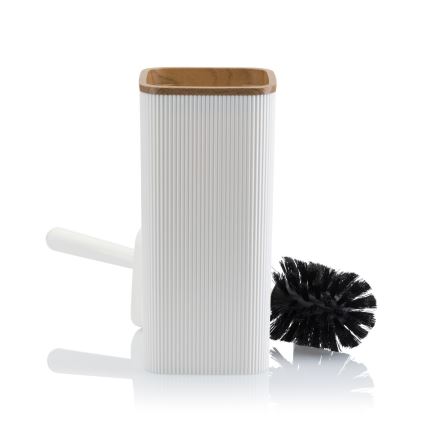 Koupelnový set ZOYA 5 ks bílá/hnědá