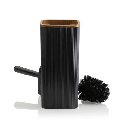 Koupelnový set ZOYA 5 ks černá/hnědá