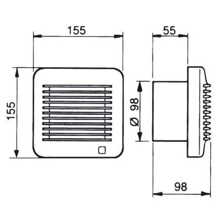 Koupelnový ventilátor EDM-100 17W/230V IP44