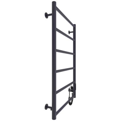 Koupelnový žebříkový radiátor CLASSIC 110W/230V 81x52 cm nerez/antracit pravá