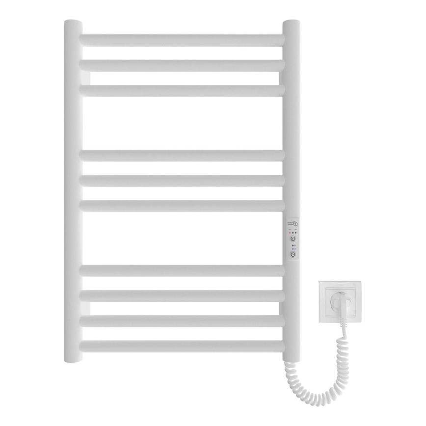 Koupelnový žebříkový radiátor HF GREENWICH 100W/230V 57x43 cm bílá kulatý