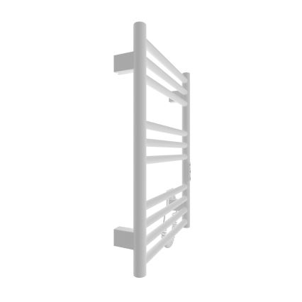 Koupelnový žebříkový radiátor HF GREENWICH 100W/230V 57x43 cm bílá kulatý