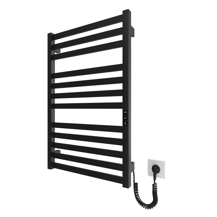 Koupelnový žebříkový radiátor HF OXFORD 170W/230V 77x53 cm černá