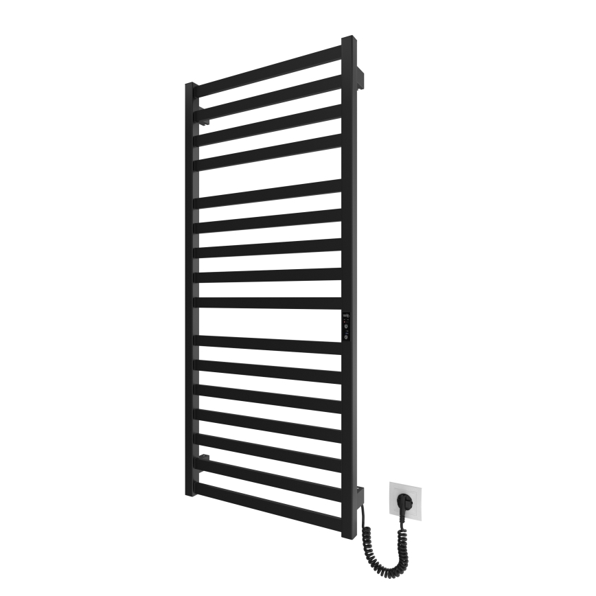 Koupelnový žebříkový radiátor HF OXFORD 255W/230V 117x53 cm černá