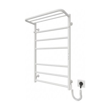 Koupelnový žebříkový radiátor HOME 95W/230V 77x53 cm nerez/bílá pravá