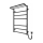 Koupelnový žebříkový radiátor HOME 95W/230V 77x53 cm nerez/černá pravá