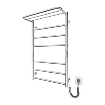 Koupelnový žebříkový radiátor HOME 95W/230V 77x53 cm nerez/chrom pravá