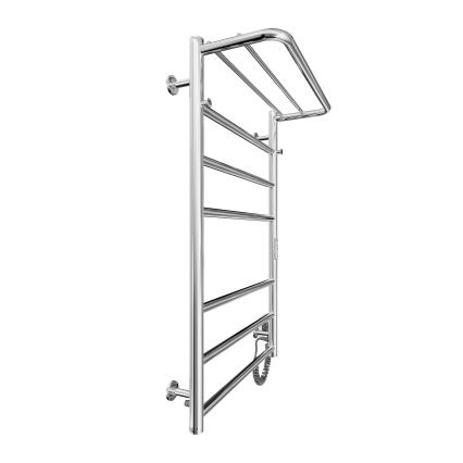 Koupelnový žebříkový radiátor HOME 95W/230V 77x53 cm nerez/chrom pravá