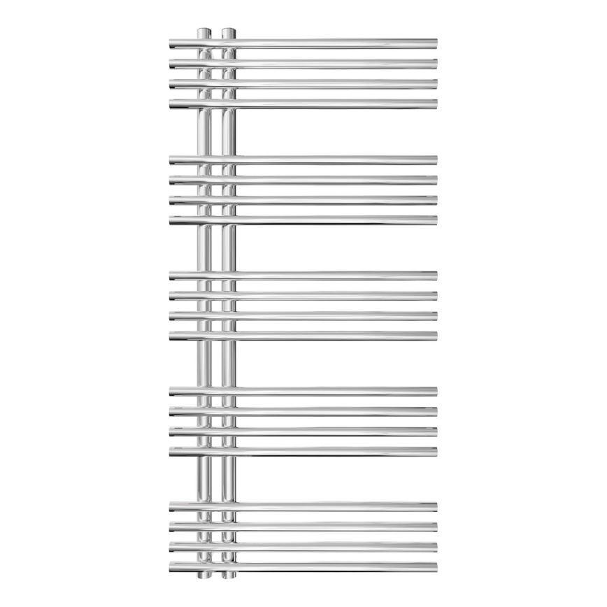 Koupelnový žebříkový radiátor INOX 368W/230V 109x53 cm nerez/lesklý chrom