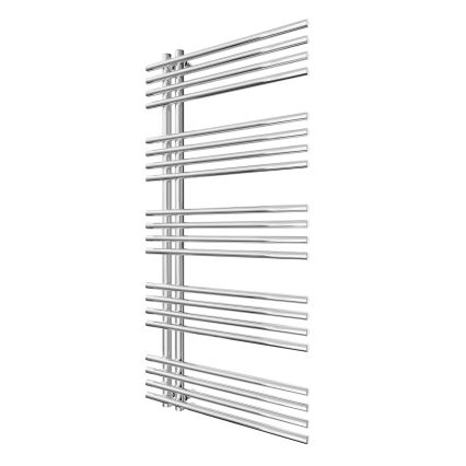 Koupelnový žebříkový radiátor INOX 368W/230V 109x53 cm nerez/lesklý chrom