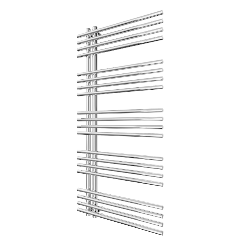 Koupelnový žebříkový radiátor INOX 368W/230V 109x53 cm nerez/lesklý chrom