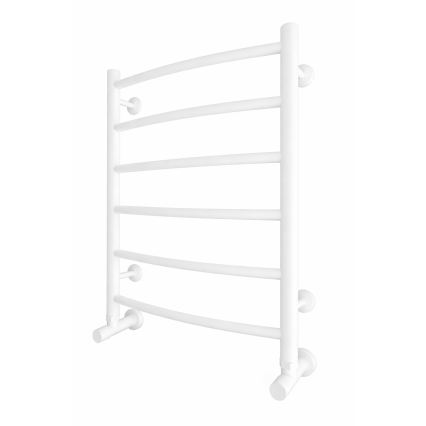 Koupelnový žebříkový radiátor INOX CLASSIC 120W/230V 57x43 cm nerez/bílá