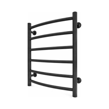Koupelnový žebříkový radiátor INOX CLASSIC 120W/230V 57x43 cm nerez/černá