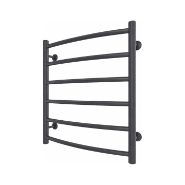 Koupelnový žebříkový radiátor INOX CLASSIC 122W/230V 57x53 cm nerez/antracit