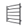 Koupelnový žebříkový radiátor INOX CLASSIC 122W/230V 57x53 cm nerez/antracit