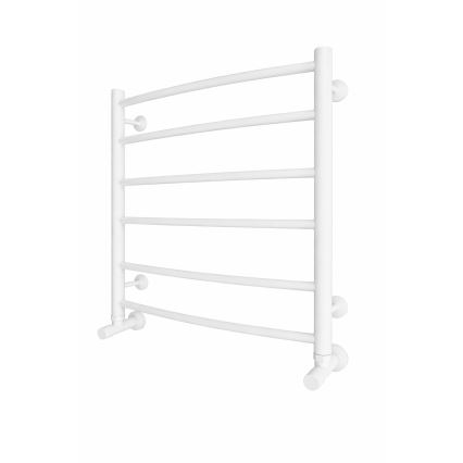 Koupelnový žebříkový radiátor INOX CLASSIC 122W/230V 57x53 cm nerez/bílá