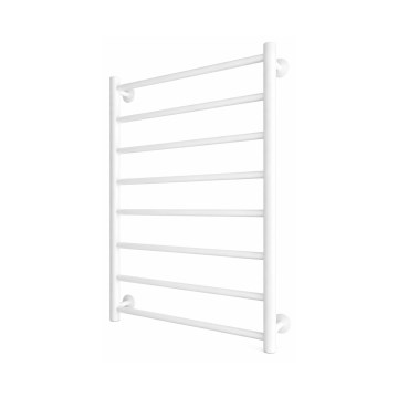 Koupelnový žebříkový radiátor INOX FLAT 163W/230V 77x53 cm nerez/bílá