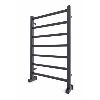 Koupelnový žebříkový radiátor INOX TOKIO 161W/230V 77x53 cm nerez/antracit