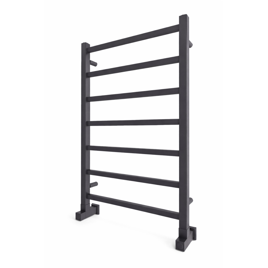 Koupelnový žebříkový radiátor INOX TOKIO 161W/230V 77x53 cm nerez/antracit