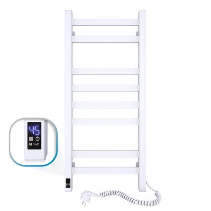 Koupelnový žebříkový radiátor s termostatem AVANGARD 251W/230V 80,6 cm IP44 bílá pravá hranatý