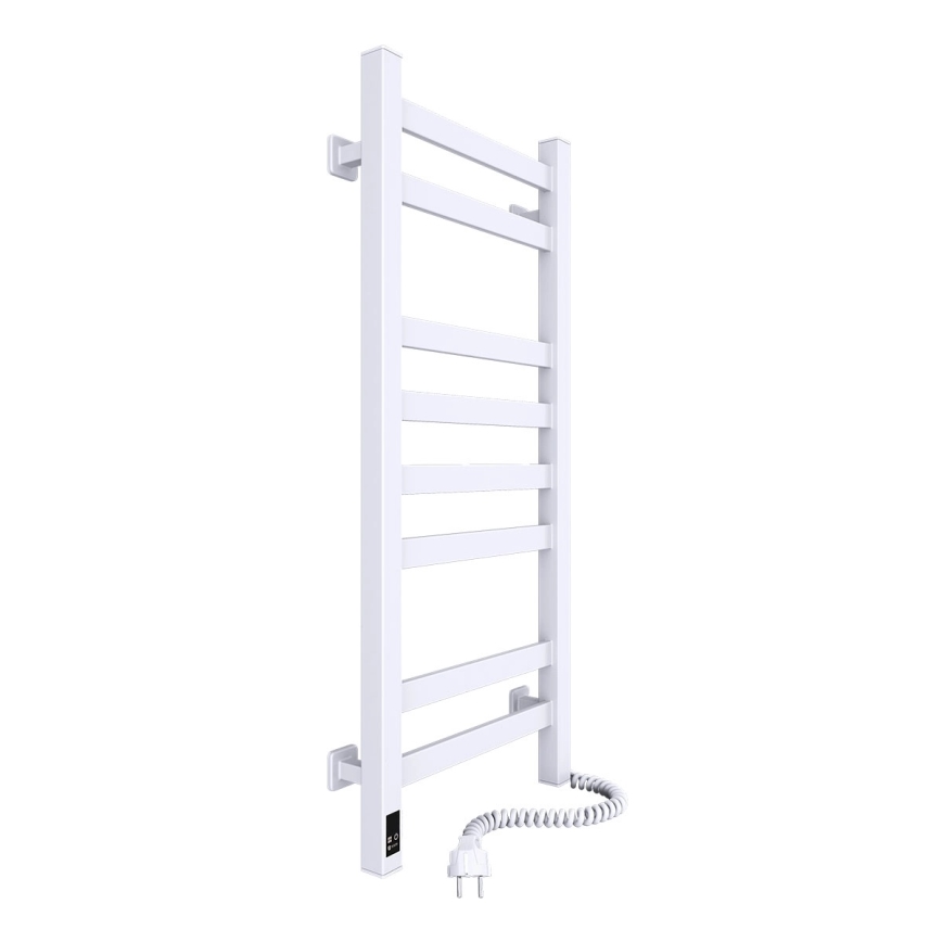 Koupelnový žebříkový radiátor s termostatem AVANGARD 251W/230V 80,6 cm IP44 bílá pravá hranatý