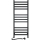 Koupelnový žebříkový radiátor s termostatem AVANGARD 227W 120x48cm  černá levá