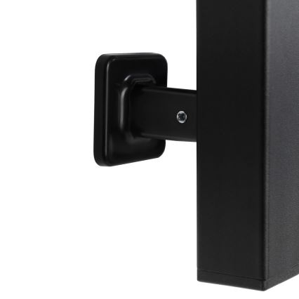 Koupelnový žebříkový radiátor s termostatem AVANGARD 227W 120x48cm  černá levá