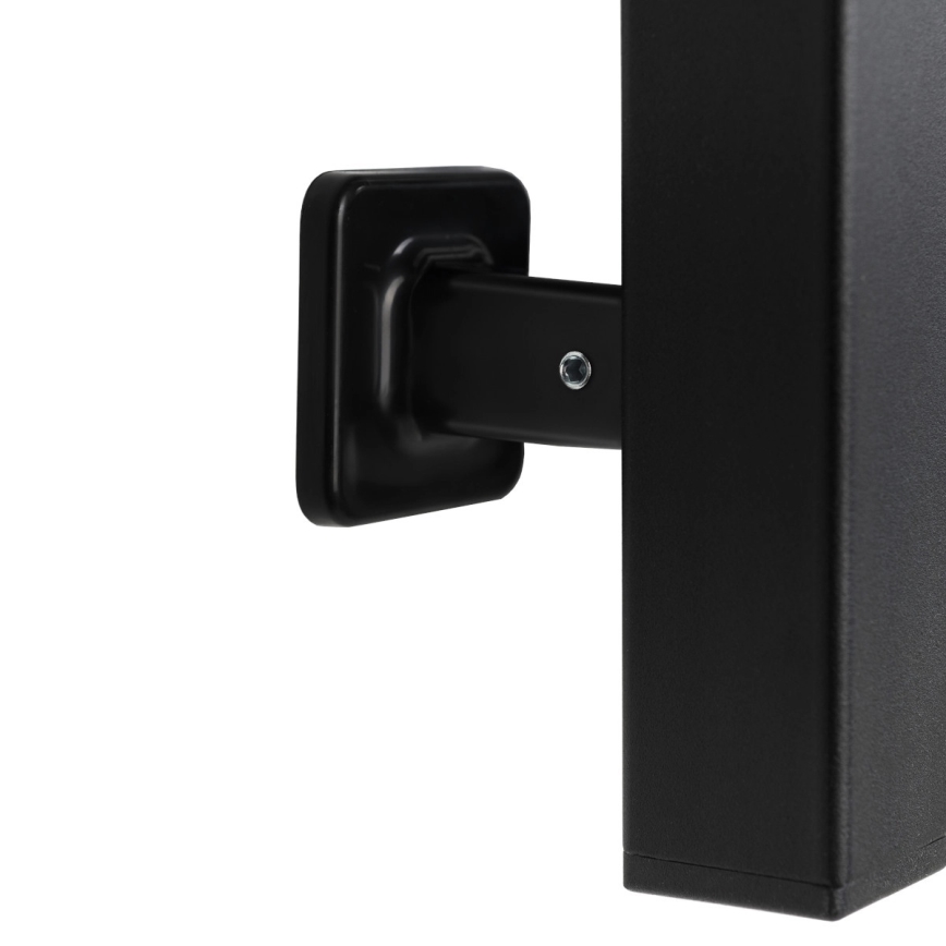 Koupelnový žebříkový radiátor s termostatem AVANGARD 227W 120x48cm  černá levá