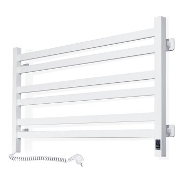 Koupelnový žebříkový radiátor s termostatem AVANGARD 316W/230V 50,6 cm IP44 bílá levá hranatý