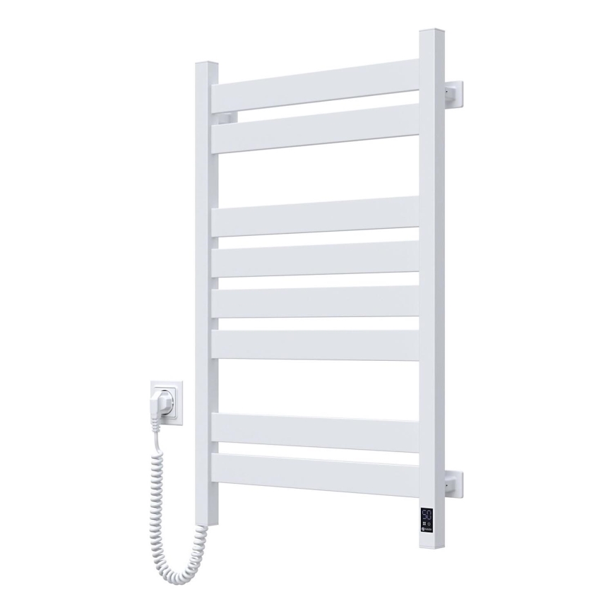 Koupelnový žebříkový radiátor s termostatem LARGO 432W/230V 80,6 cm IP44 bílá levá hranatý
