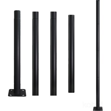 Kovová tyč pro sloup venkovního osvětlení BASE 4 m stožár pr. 60 mm černá