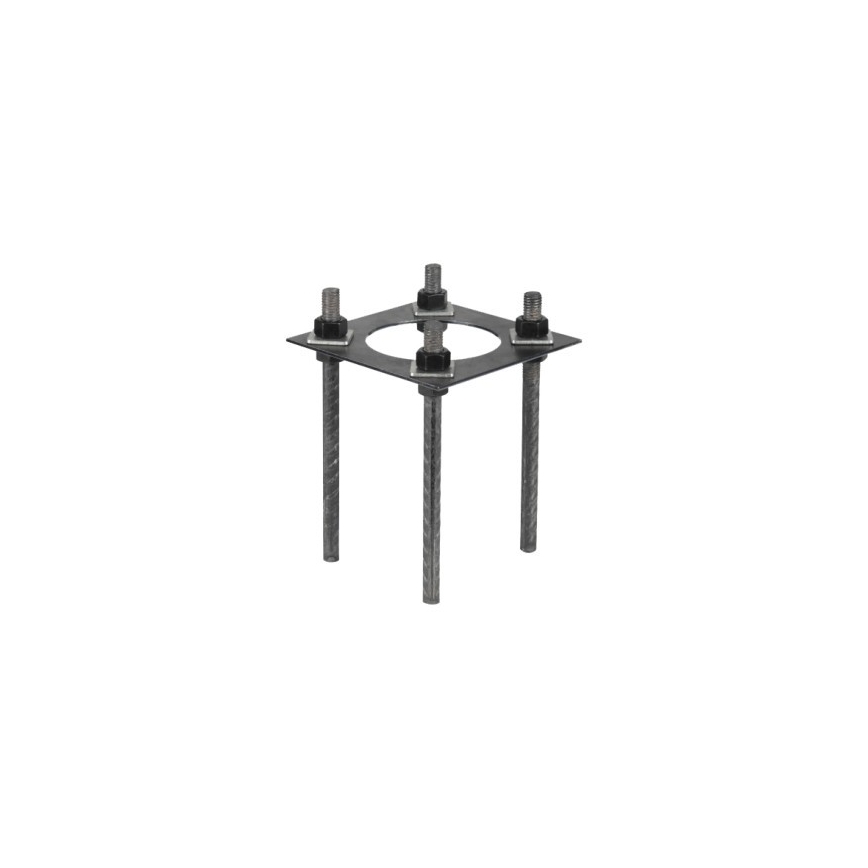 Kovová tyč pro sloup venkovního osvětlení BASE 4 m stožár pr. 60 mm černá
