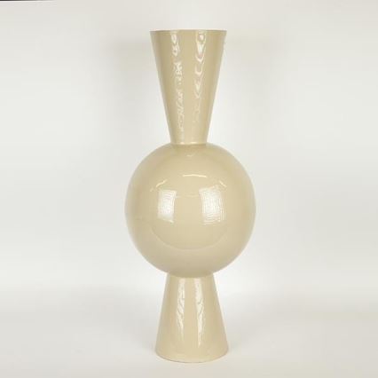 Kovová váza 60x25 cm béžová