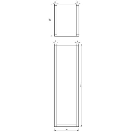 Kovový stojan na dřevo 100x30 cm černá
