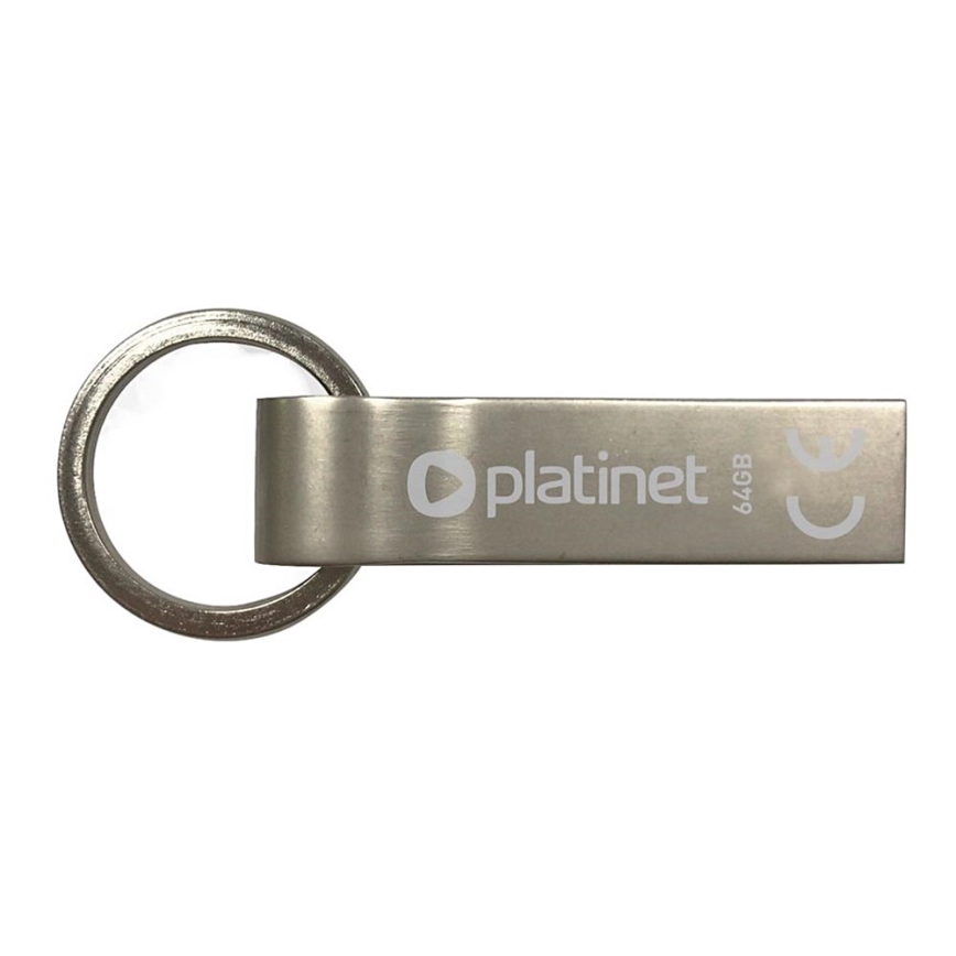 Kovový voděodolný Flash Disk USB 64GB matný chrom
