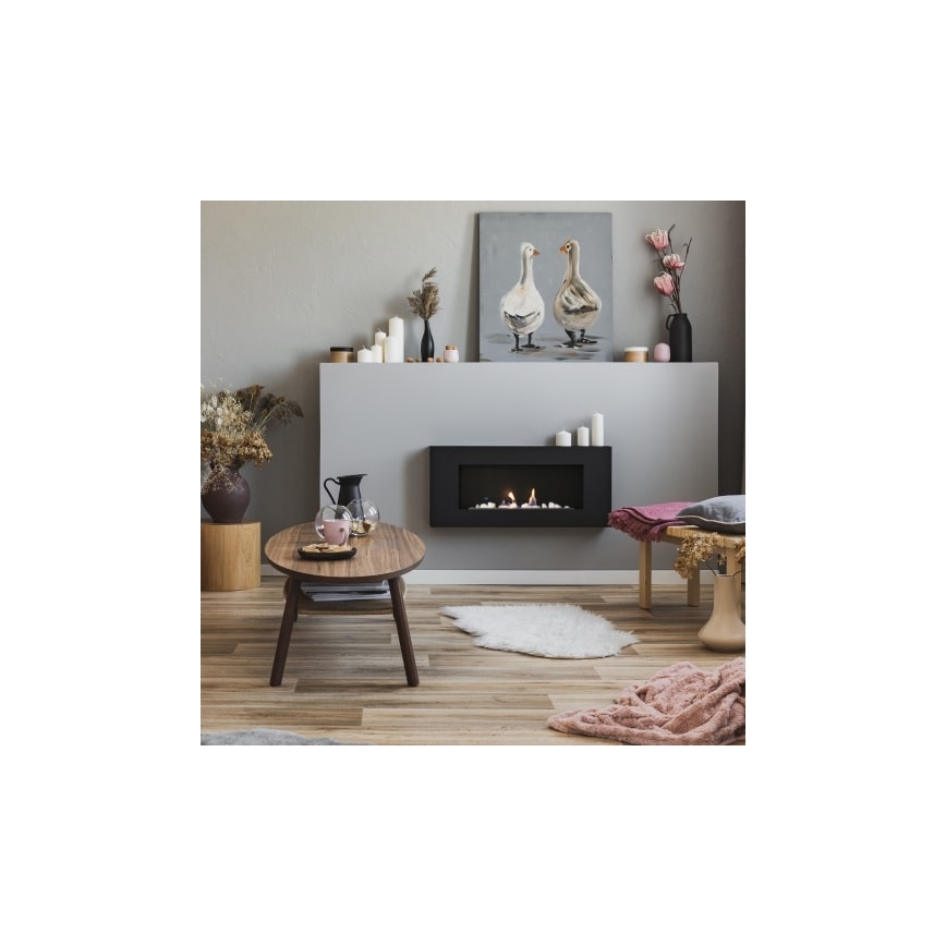Kratki - Nástěnný BIO krb 40x90 cm 1,5kW černá