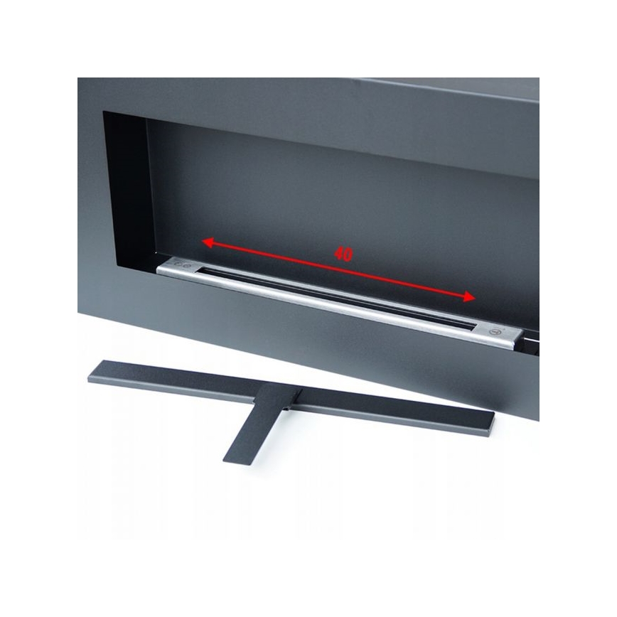 Kratki - Nástěnný BIO krb 40x90 cm 1,5kW černá