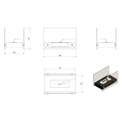 Kratki - BIO krb 25,2x39cm 1kW bílá