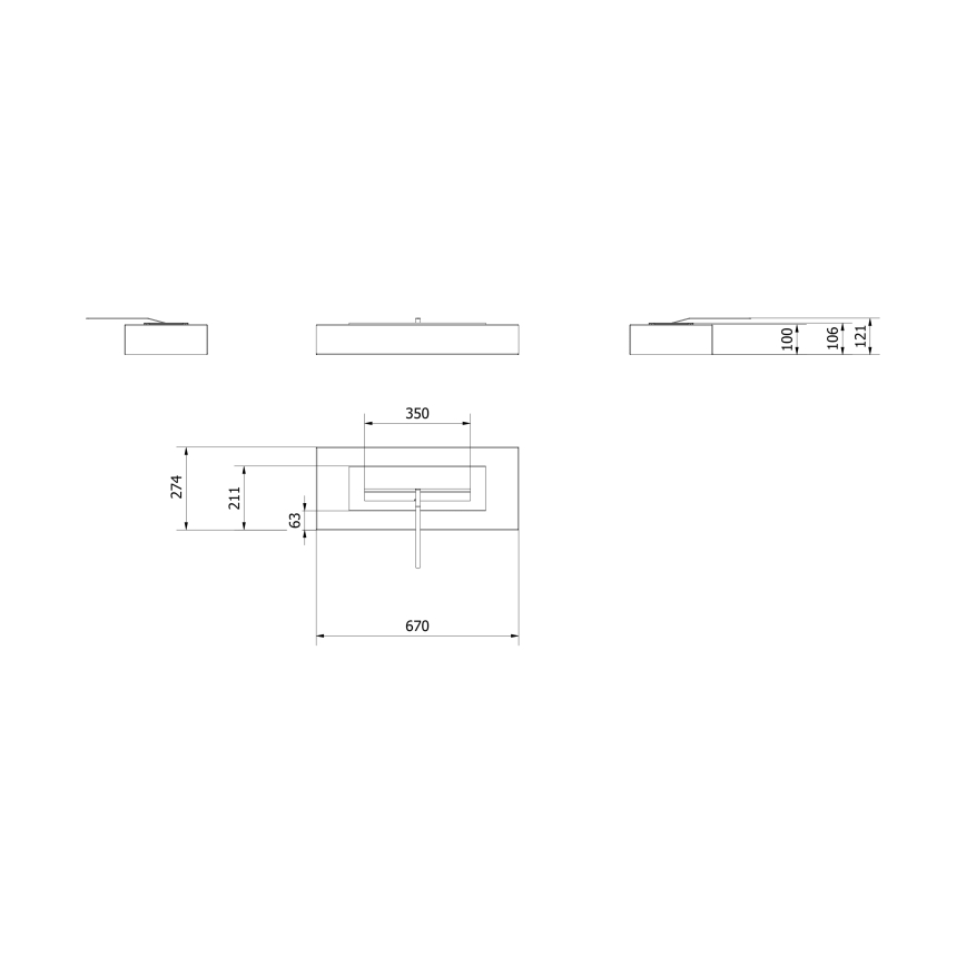 Kratki - BIO krb 10x67 cm 3kW černá