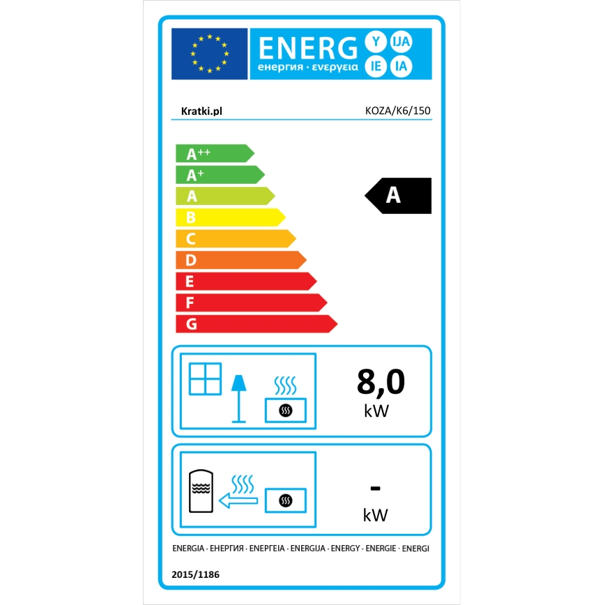 Kratki - Krbová litinová kamna 8kW 150mm