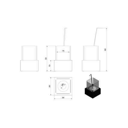 Kratki - BIO krb 35,3x25 cm 1kW černá