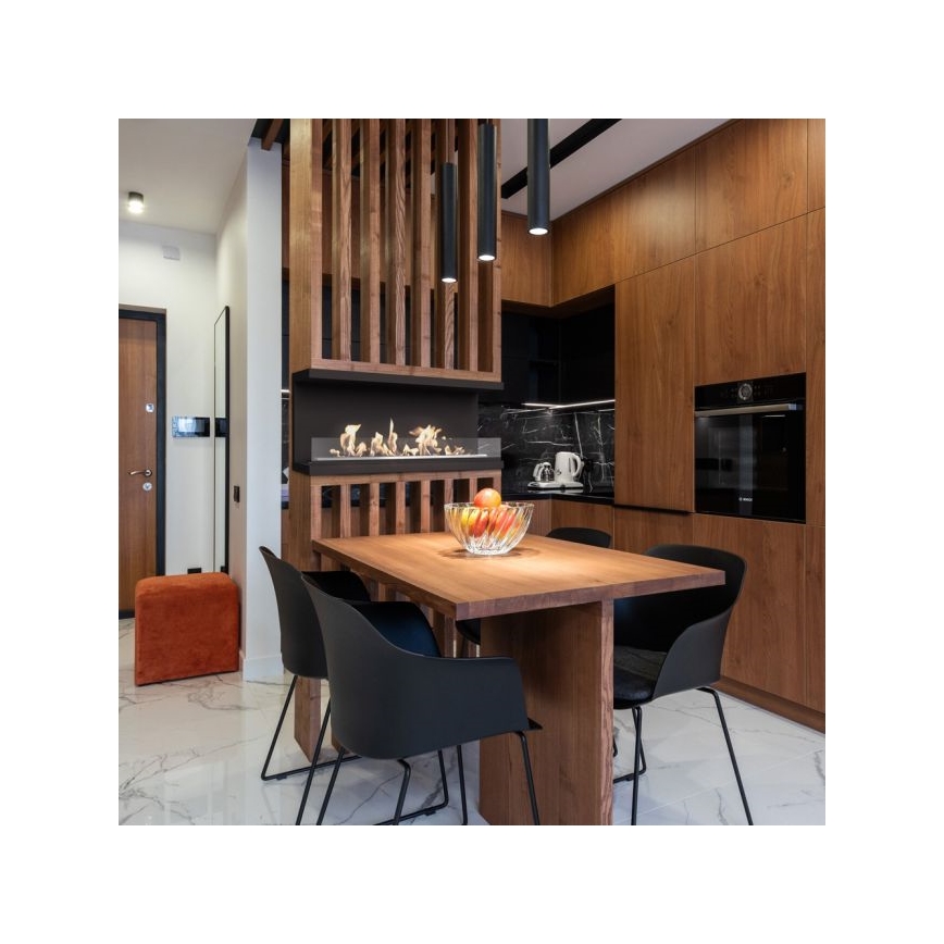 Kratki - Vestavěný BIO krb 50x100 cm 7kW černá