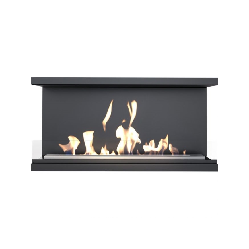 Kratki - Vestavěný BIO krb 50x100 cm 7kW černá