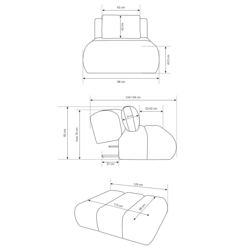 Křeslo FANO hnědá