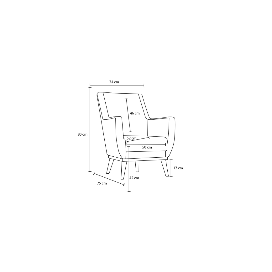 Křeslo NUPI krémová