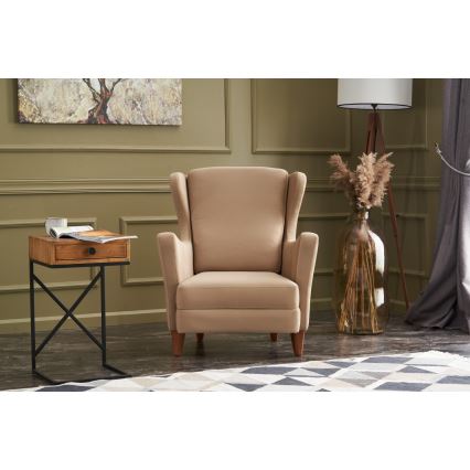 Křeslo ušák NUPI krémová