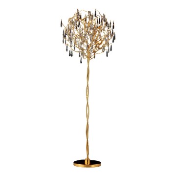 Křišťálová stojací lampa 5xG9/40W/230V zlatá