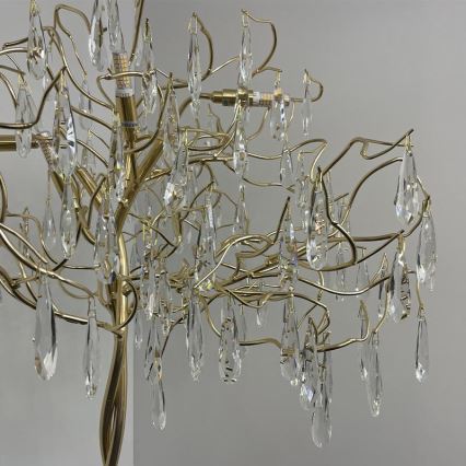 Křišťálová stojací lampa 5xG9/40W/230V zlatá
