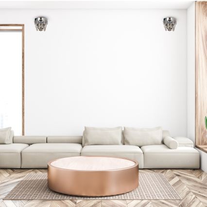 Křišťálové nástěnné svítidlo GRACE 2xE14/40W/230V lesklý chrom